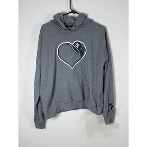 Baseballism New York Yankees Heart Graphic Hoodie Gray Womens Medium MLB hoodie